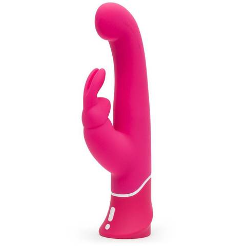 Розовый вибратор-кролик G-Spot Rechargeable Rabbit Vibrator - 24,1 см. - Happy Rabbit 71502