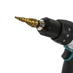 Сверло по металлу ступенчатое спиральное ПРАКТИКА 4-20мм, шаг 2мм, 3-х гран.хвост.8мм, ЭКСПЕРТ