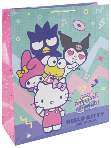 Пакет подарочный, Hello Kitty и друзья, 40,6*33,5*15,5 см, 1 шт.