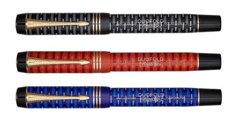 Ручка перьевая Parker Duofold 100th Anniversary LE, Blue GT, F (2123549)