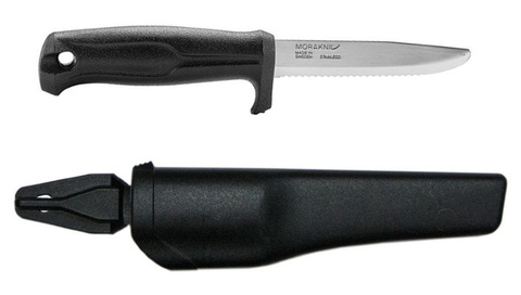 Нож Morakniv Marine Rescue 541 стальной, лезвие: 91 mm, серрейт. заточка черный (11529)