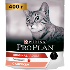 Pro Plan сухой корм для взрослых кошек (лосось) 400 г