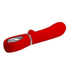 Красный вибростимулятор-кролик Thomas - 20,5 см. - 