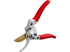 GRINDA G-13, 205 мм, закаленные лезвия, титановое покрытие, алюминиевые рукоятки, плоскостной секатор (423113)