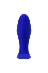 Синяя силиконовая расширяющая анальная пробка Bloom - 8,5 см. - 