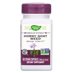 Nature's Way, Horny Goat Weed, 500 mg, 60 Vegan Capsules