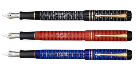 Ручка перьевая Parker Duofold 100th Anniversary LE, Blue GT, F (2123549)