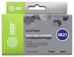 Картридж струйный Cactus CS-EPT0821 T0821 черный (13.8мл) для Epson Stylus Photo R270, 290, RX590