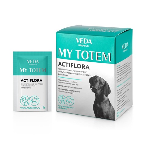 Veda MY TOTEM ACTIFLORA синбиотический комплекс для собак 30г саше по 1 г