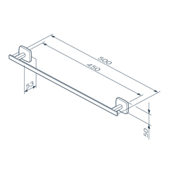 Вешалка для полотенец, 50 см, AM.PM Gem - A90346422