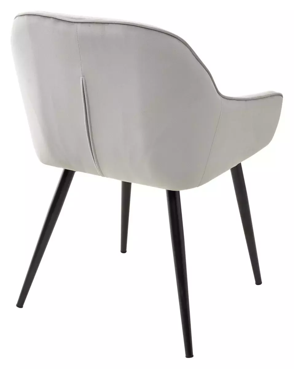 Стул BREEZE BLUVEL-03 LIGHT GREY, велюр / черный каркас М-City