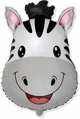 Шар (27''/69 см) Фигура, Голова, Милая Зебра