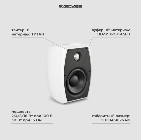 CVGAUDIO ODF416TW Двухполосная настенная акустическая система