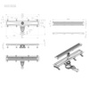 Am.Pm W01SC-P11-060-01BM MasterFlow Трап для душа линейный универс затвор Cut Gradient 60см цвет черн мат