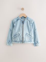 Куртка джинсовая на молнии для девочки Next E33-635, Голубой