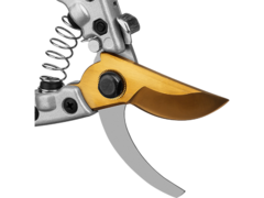 GRINDA G-13, 205 мм, закаленные лезвия, титановое покрытие, алюминиевые рукоятки, плоскостной секатор (423113)