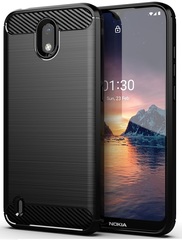 Защитный чехол стиль под карбон на Nokia 1.3, серия Carbon от Caseport