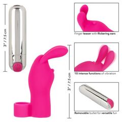 Розовая пулька-насадка на палец Finger Bunny - 8,25 см. - 