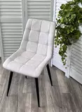 фото 3 Стул CHIC HE622-20/ HE622-22 светло-серый, ткань/ черный каркас М-City на profcook.ru