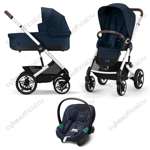 Детская коляска Cybex Talos S Lux 3 в 1 SLV Ocean Blue