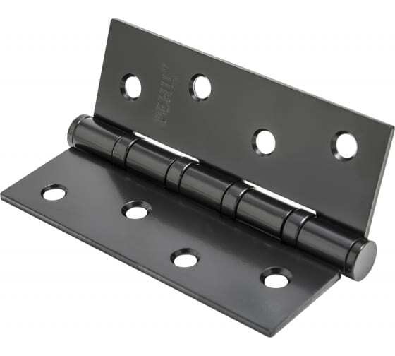 Петли (комплект) врезная универсальная без колпачка Ренц IN100-4BB FH B (2шт), цвет черный (гарантия - 12 месяцев)