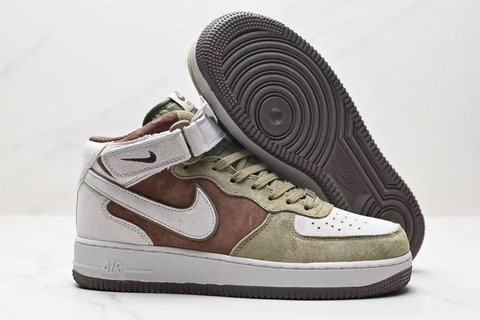 Nike Air Force 1 Mid 'Grey/Brown/Green' 
