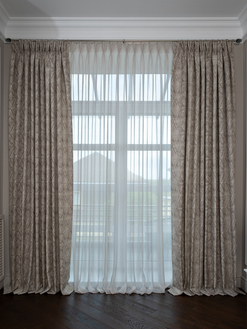 Портьера 300х260 Garda Decor Serpente золотая