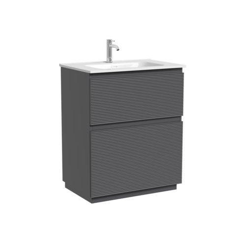 FL70FGS Тумба напольная SANCOS Folk 690х445х850, два ящика с доводчиками, Grey soft