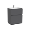 FL70FGS Тумба напольная SANCOS Folk 690х445х850, два ящика с доводчиками, Grey soft
