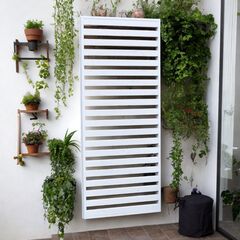 Панель для стен деревянная Эпларо 177х76 см, органайзер хранения из массива сосны для сада, балкона и прихожей, белая