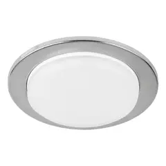 Встраиваемый потолочный светильник под лампу GX53, хром, без лампы