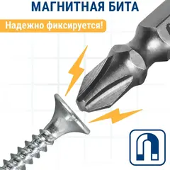 Бита отверточная ПРАКТИКА Мастер двусторонняя PH-2 / PH-2 х 50мм (3шт) (776-355)