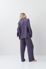 Пижама женская со штанами ARUELLE ALIX | Сиреневый + черный
