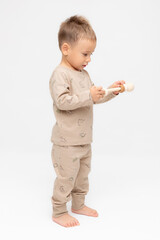 пижама  для мальчика  К 1561/тем.бежевый,динозаврики на песке