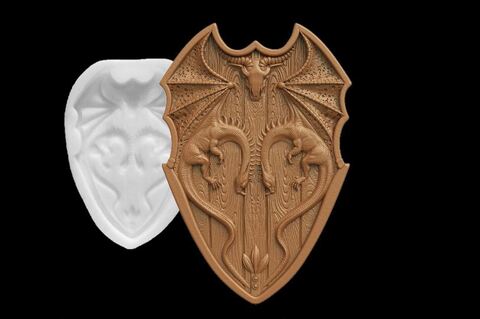 Силиконовый молд Щит Дракона