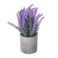 Лаванда искусственная в кашпо LADECOR