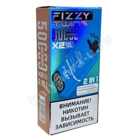 Fizzy Twins 50000 затяжек (2 в 1) - Черничный Лед - Маракуйя Грейпфрутовый Сок