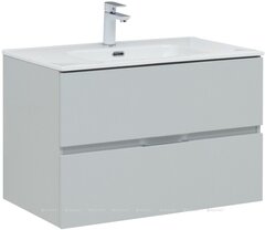 Aquanet 274113 Тумба с раковиной Алвита new 80 2 ящ. цв.серый (274113) фото