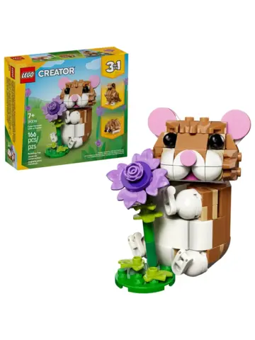 Конструктор Creator 31376 Милый хомячок с цветком 3в1
