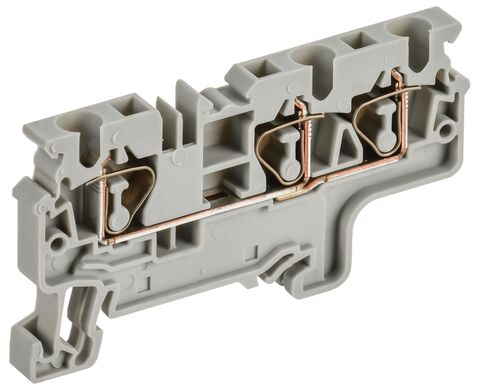ARMAFIX Клемма пруж. CX4-3 4мм2 3-конт. серая IEK