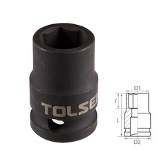 TOLSEN (TT18213) Головка торцевая ударная шестигранная 1/2", 13 мм