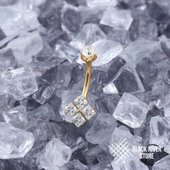 Банан Quadruple Crystal PVD Yellow