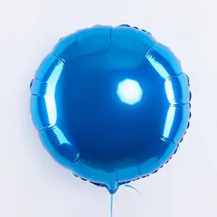 Шар F 9''/23 см, Мини-круг, Синий, 5 шт.
