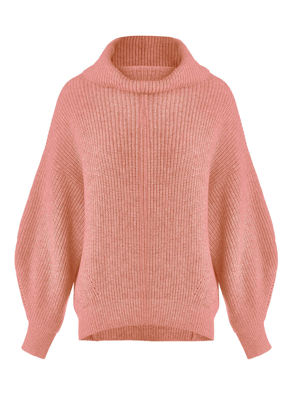Женский свитер кораллового цвета из шерсти и кашемира - фото 1
