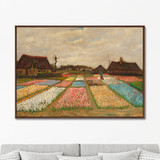 Винсент Ван Гог - Репродукция картины на холсте Flower beds in Holland, 1883г.