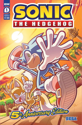 Sonic The Hedgehog Vol 3 #1 5th Anniversary Edition (Cover B)
