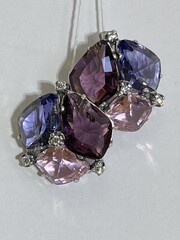 Самородок (серьги из серебра)