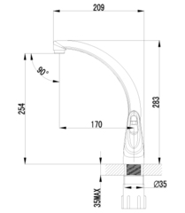 Смеситель для кухни с поворотным изливом LEMARK LUNA – LM4155C
