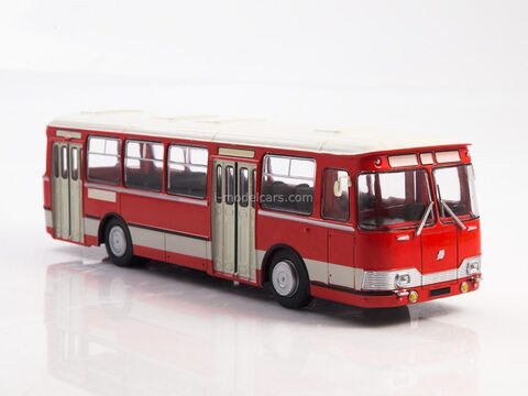 LiAZ-677E red-white Modimio Our Buses #36