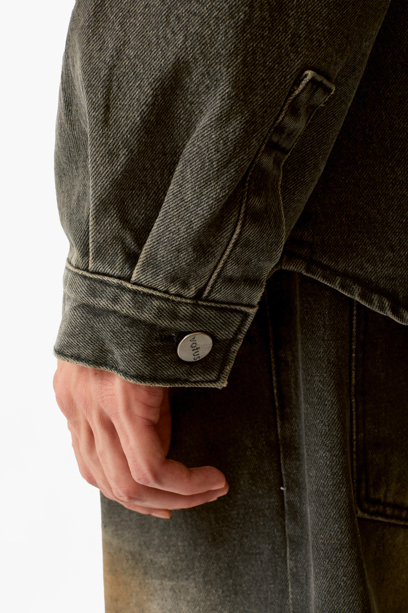 Черная винтажная джинсовая рубашка Votus